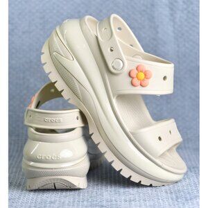 New! Size: 7 Women | Crocs Classic Mega Crush Sandal | Color: Bone | 207989-2Y2